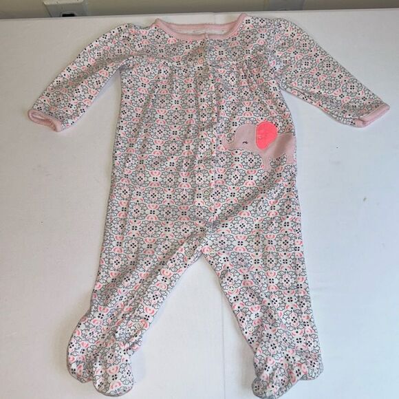 👕9m carters elephant cotton footed pajama - Picture 1 of 2